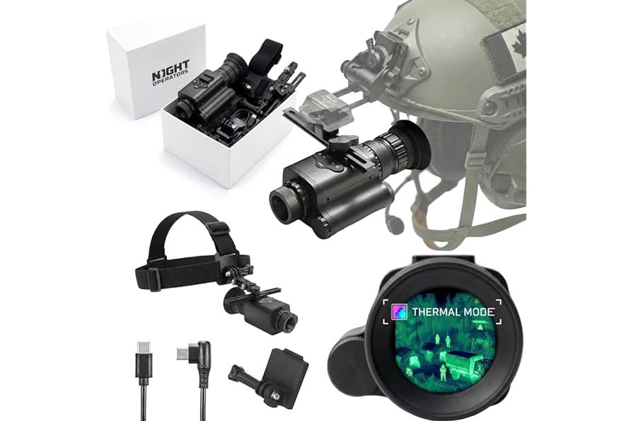 4K Night Vision Monocular – Helmet-Mounted NVG Goggles, Head-Mounted Infrared Night Vision w/ 1968ft Range, 58MP Photos, 4K Video, 8X Zoom, USB-C Rechargeable, 512GB Support product image