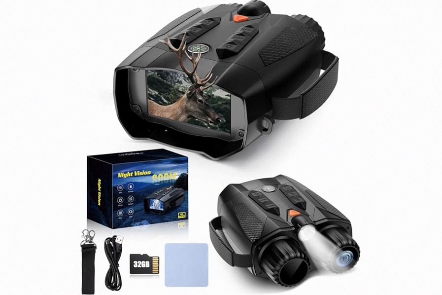 GUANIEE Night Vision Monocular 4K Digital Infrared Night Vision with 2" Larger Screen, 8X Digital Zoom, 2200mAh Rechargeable Battery, Tripod, 32G SD Card product image
