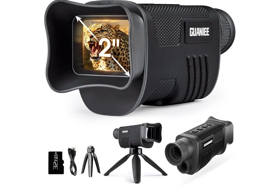 Dumjug 4K Digital Night Vision Monocular, 1314FT Full Dark Distance, Photo & 4K Video Recording, Manual Focus & Diopter, Night Vision Goggles with Infrared Illuminator, SD Card product image