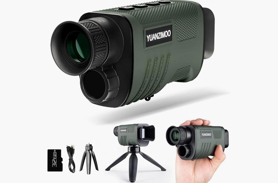 Upgraded Night Vision Monocular Digital Infrared Monocular Telescope for 100% Darkness with 8X Zoom 2000mAh Rechargeable Battery Tripod 32 GB SD Card & Card Reader, for Adult Hunting Camping product image