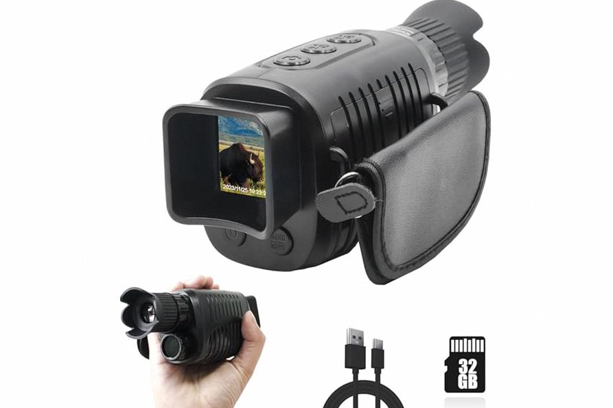 DIY 720p Digital Video Recording Hunting Night Vision Rifle Scope Monocular Camera VCR with LCD Display, 850nm Infrared IR Flashlight for Tactical Hunting (MicroSD Card & Battery NOT Included) product image